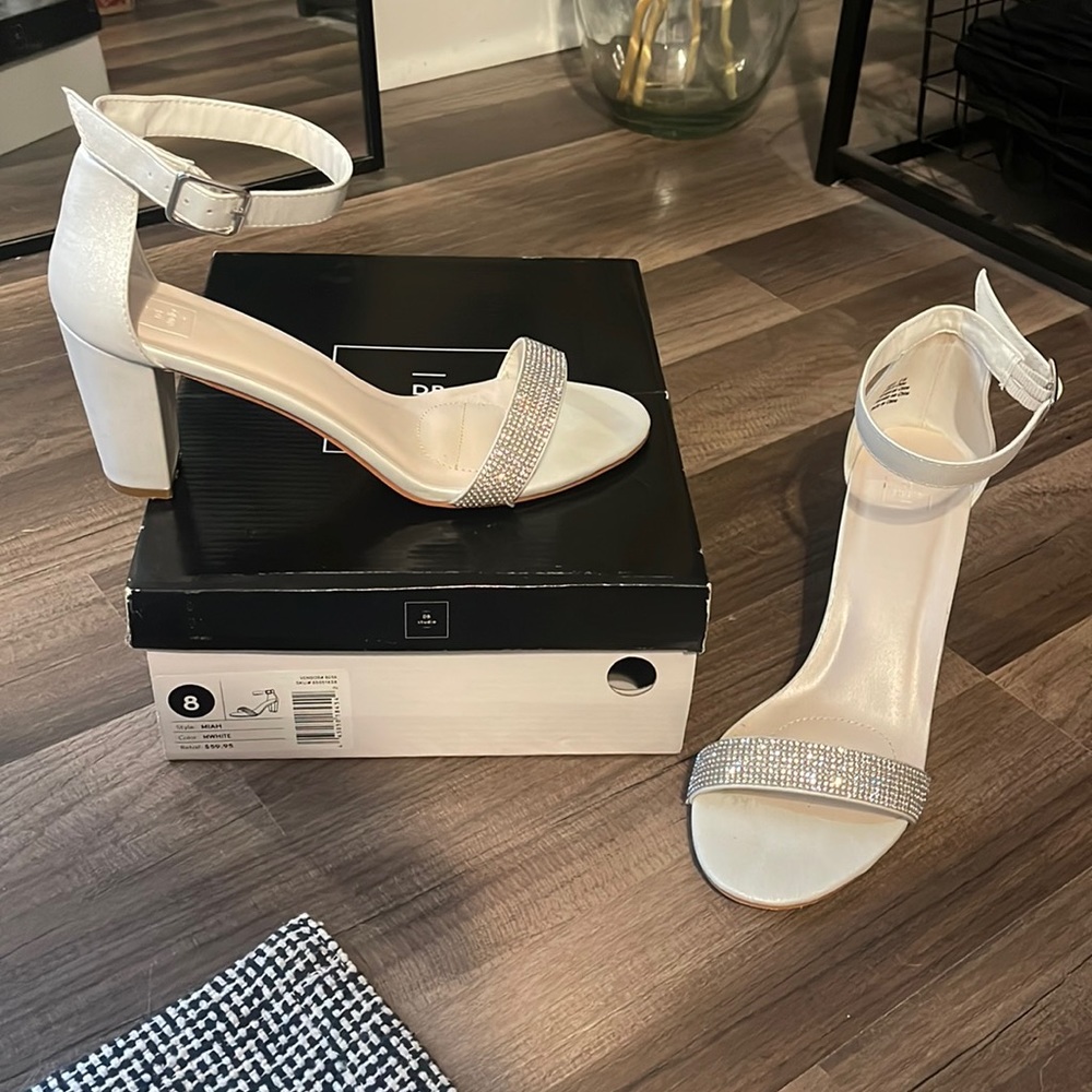 White Bridal Heels